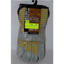 2 PAIRS OF SPLIT LEATHER GLOVES