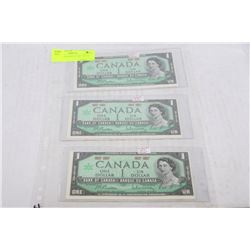 1967 CENTENNIAL $1.00 (1867-1967) UNCIRCULATED X3