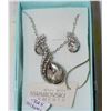 Image 1 : .925 SWAROVSKI ELEMENT NECKLACE + EARRING SET