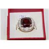 Image 1 : .925 SILVER RING W/ RED STONE