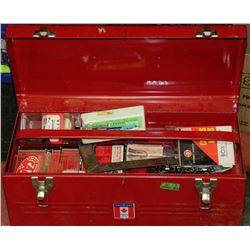 RED TOOLBOX W/ CONTENTS