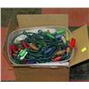 Image 1 : BOX OF CHRITSMAS LIGHTS AND SUPPLIES