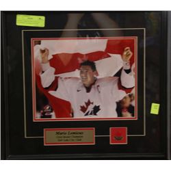 MARIO LEMIEUX GOLD METAL CHAMPION FRAMED POSTERS