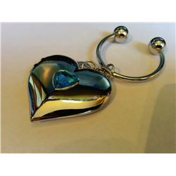 #2-HEART SHAPED LOCKET KEY CHAIN