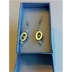 #11-ABALONE HANDSET EARRINGS WITH SILVER BALLS