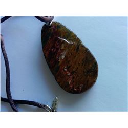 #15-HAND SET NATURAL TIGERS EYE  PENDANT