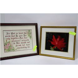 TWO FRAMED PICTURES