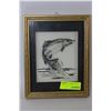 Image 1 : HAND-DRAWN RAINBOW TROUT SHADOW BOX