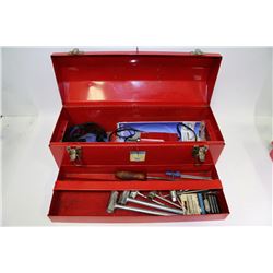 MASTERCRAFT TOOL BOX W/12v CHAINSAW SHARPENER ETC