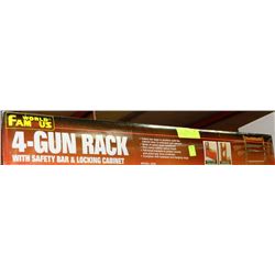 WORLD FAMOUS 4-GUN RACK WITH SAFETY BAR &