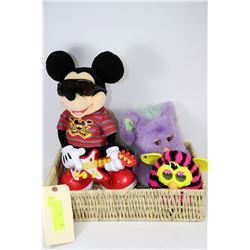 BASKET W/COLLECTIBLE MICKEY MOUSE &