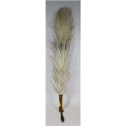 UNIQUE REAL HAIR FEATHER DUSTER WITH LEATHER