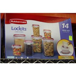 14-PIECE RUBBERMAID LOCK-ITS CANISTER SET
