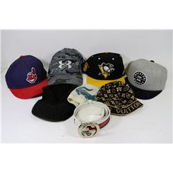 FLAT WITH HATS AND REPLICA  GUCCI BELT INCLUDING