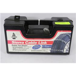1-PAIR SIERRA CABLE LINK RADIAL TIRE CHAINS IN
