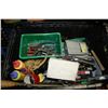 Image 1 : BLACK CRATE FULL OF TOOLS, HAMMERS, PLIERS,