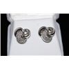 Image 1 : #3-STERLING SILVER DIAMOND (0.30CT) EARRINGS