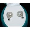 Image 1 : #6-STERLING SILVER FRESHWATER PEARL & DIAMOND