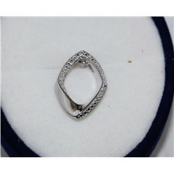 #7-STERLING SILVER DIAMOND PENDANT