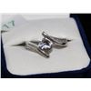 Image 1 : #17-STERLING SILVER CUBIC ZIRCONIA RING