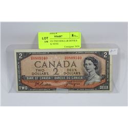 SCARCE 1954 TWO DOLLAR DEVILS FACE BANK NOTE