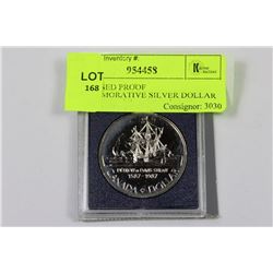 1987 CASED PROOF COMMEMORATIVE SILVER DOLLAR