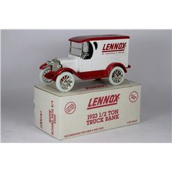 NEW LENNOX 1923 DIE CAST TOY BANK