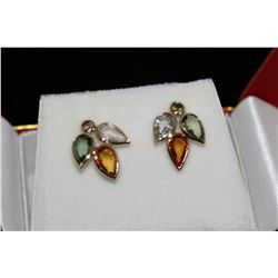 #30-14K GOLD MULTI-COLOURED SAPPHIRE (3.20CT) &