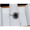 Image 1 : #35-14K WHITE GOLD TANZANITE & DIAMOND (0.25CT)