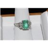 Image 1 : #37-14K WHITE GOLD EMERALD (1.86CT) &
