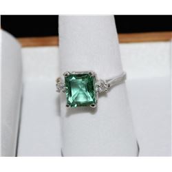 #41-14K WHITE GOLD EMERALD (2.60CT) &