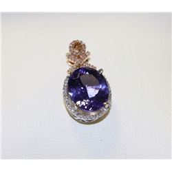 #47-14K ROSE & WHITE GOLD TANZANITE (4.74CT) &