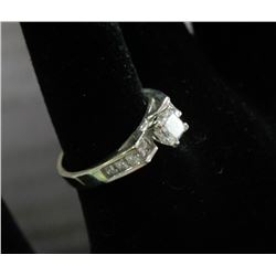 #49-14K WHITE GOLD DIAMOND (0.46CT) & (0.50CT)