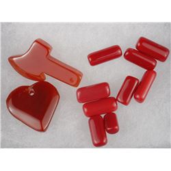COLLECTION OF ASSORTED CARNELIAN STONES