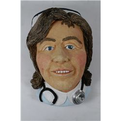 LAKELAND STUDIOS 1998 NURSE CHALKWARE FIGURE HEAD