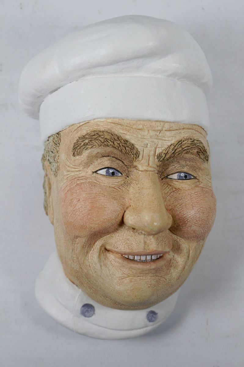 Chalkware Chef LAKELAND STUDIOS 1998 CHEF CHALKWARE FIGURE HEAD