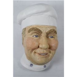 LAKELAND STUDIOS 1998 CHEF CHALKWARE FIGURE HEAD