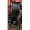 Image 1 : SET OF 6 BLACK STACKING CHAIRS