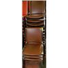 Image 1 : SET OF 23 BROWN STACKING CHAIRS