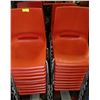 Image 1 : SET OF 40 ORANGE PLASTIC CHAIRS