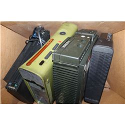 BOX WITH XBOX,(2) XBOX 360'S ,PS2 NEED TLC