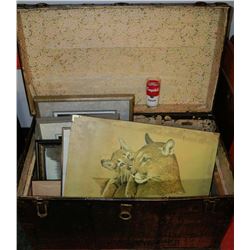 VINTAGE TRUNK WITH CONTENTS