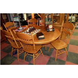 SUNBURST OAK 48" TABLEWITH 24"LEAF,BALL & CLAW