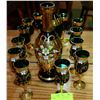 Image 1 : VINTAGE DECANTER SET WITH GLASSES - NO STOPPER