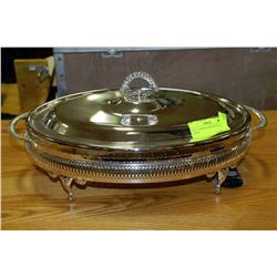 OVAL CHAFING DISH WITH GLASS INSERT