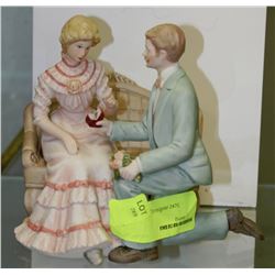 1984 TREASURED MOMENTS PORCELAIN FIGURE COUPLE