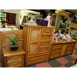 KROEHLER OAK BEDROOM SUITE