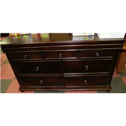 DARK WOOD 7 DRAWER DRESSER