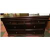 Image 1 : DARK WOOD 7 DRAWER DRESSER
