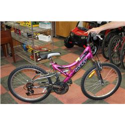 HUFFY LADIES 21 SPEED FULL SUSPENSION MOUNTAIN